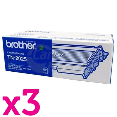 3 x Original Brother TN-2025 Toner Cartridge