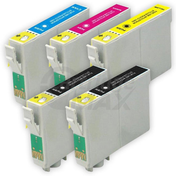 5 Pack Generic Epson T0461,T0472-T0474 Ink Cartridges [2BK,1C,1M,1Y]
