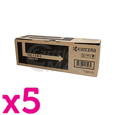 5 x Original Kyocera TK-1144 Black Toner Cartridge FS-1035, FS-1035MFP, FS-1135, FS-1135MFP, M-2535DN