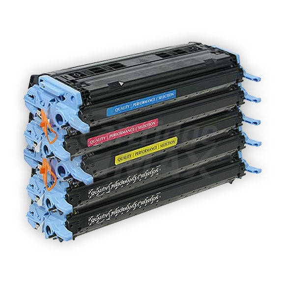 5 Pack HP Q6000A-Q6003A (124A) Generic Toner Cartridges [2BK,1C,1M,1Y]