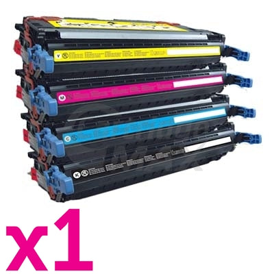 4 Pack HP Q6470A-Q6473A (501A/502A) Generic Toner Cartridges [1BK,1C,1M,1Y]