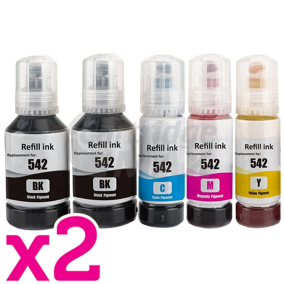 10-Pack Epson T542 Generic Ink Bottle Combo [4BK+2C+2M+2Y]