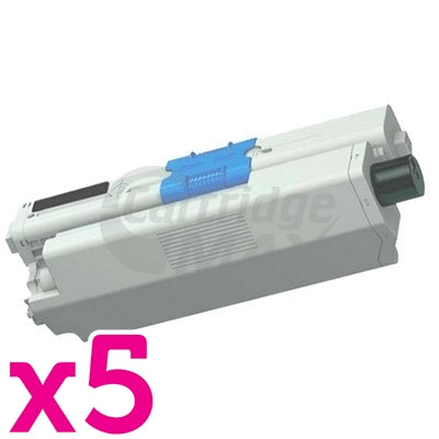 5 x OKI Generic C301 / C321 Black Toner Cartridge (44973548)