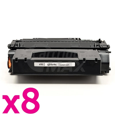 8 x HP Q5949X (49X) Generic Black Toner Cartridge - 6,000 Pages