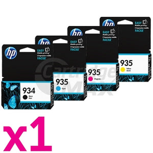 4 Pack HP 934 + 935 Original Inkjet Cartridges C2P19AA - C2P22AA [1BK,1C,1M,1Y]