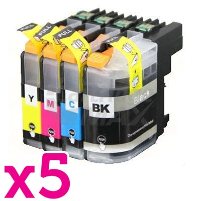 20 Pack  Brother LC-237XLBK + LC-235XLC/M/Y High Yield Generic Ink Cartridges [5BK,5C,5M,5Y]