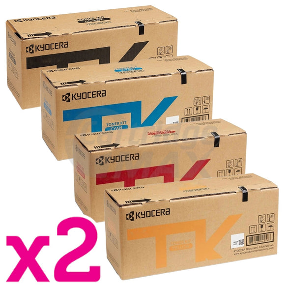 2 Sets of 4 Pack Original Kyocera TK-8549 Toner Cartridges Combo [2BK,2C,2M,2Y]