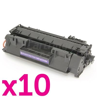 10 x HP CF280A (80A) Generic Black Toner Cartridge - 2,700 Pages