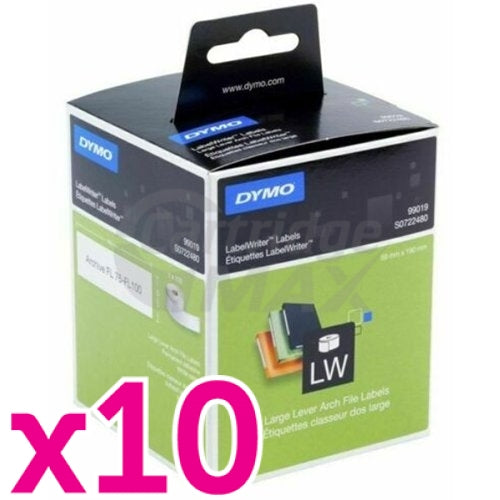 10 x Dymo SD99019 / S0722480 Original White Label Roll 59mm x 190mm  - 110 labels per roll