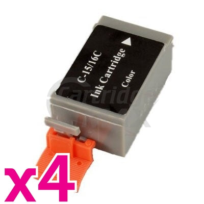 4 x Generic Canon BCI-16C Colour Ink Cartridge (4 Carts)