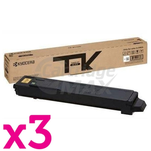 3 x Original Kyocera TK-8119K Black Toner ECOSYS M8130CIDN, M8124CIDN