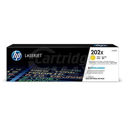 HP CF502X (202X) Original Yellow High Yield Toner Cartridge - 2,500 Pages