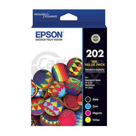 Epson 202 (C13T02N692) Value Pack Original Ink Cartridge [1BK,1C,1M,1Y]