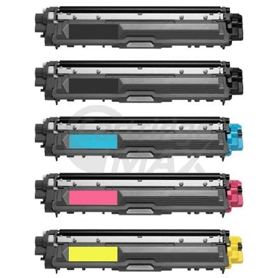 5-Pack Brother TN-251 / TN-255 Generic Toner Combo [2BK,1C,1M,1Y]