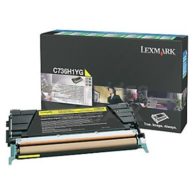 Lexmark (C736H1YG) Original C736 / X736 / X738 Yellow High Yield Toner Cartridge