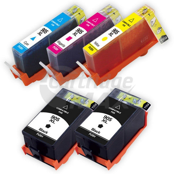 5 Pack HP 905XL Generic High Yield Inkjet Combo T6M05AA - T6M17AA [2BK,1C,1M,1Y]