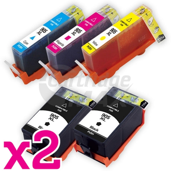 10 Pack HP 905XL Generic High Yield Inkjet Combo T6M05AA - T6M17AA [4BK,2C,2M,2Y]