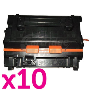 10 x HP CE390A (90A) Generic Black Toner Cartridge - 10,000 Pages