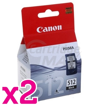 2 x Canon PG-512 Black High Yield Original InkJet