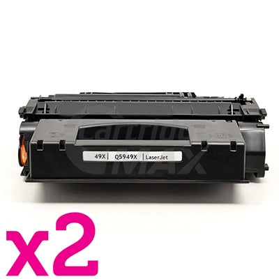 2 x HP Q5949X (49X) Generic Black Toner Cartridge - 6,000 Pages