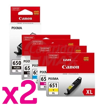 10 Pack Canon PGI-650XL CLI-651XL Original High Yield Inkjet Cartridges [2BK,2PBK,2C,2M,2Y]