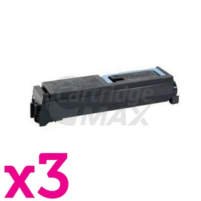3 x Compatible TK-554K Black Toner Cartridge For Kyocera FS-C5200DN