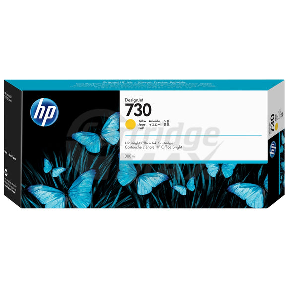 HP 730 Original Yellow 300ML DesignJet Inkjet Cartridge  P2V70A