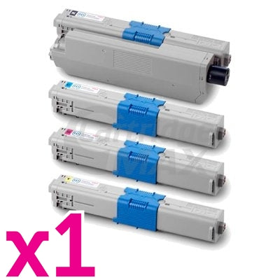 4 Pack Generic OKI C510,C530,MC561 Toner Cartridges (44469806-44469727)