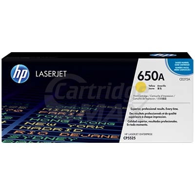 HP CE272A (650A) Original Yellow Toner Cartridge  - 15,000 Pages