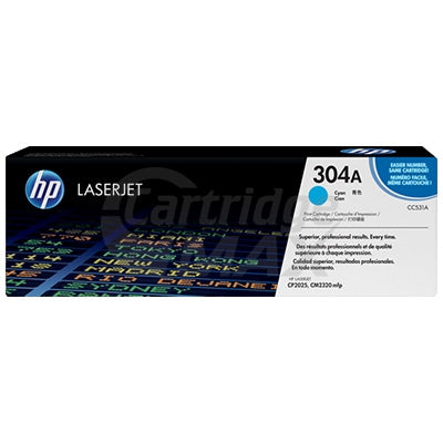 HP CC531A (304A) Original Cyan Toner Cartridge - 2,800 Pages