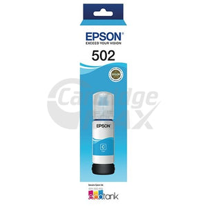 Original Epson T502 EcoTank Cyan Ink Bottle [C13T03K292]
