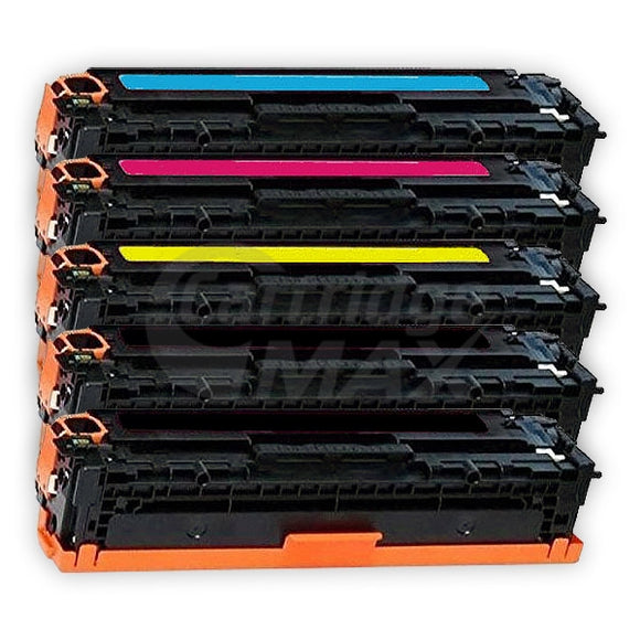 5 Pack HP 410X (CF410X-CF413X) Generic Toner Cartridges [2BK,1C,1M,1Y]