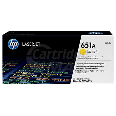HP CE342A (651A) Original Yellow Toner Cartridge  - 13,500 Pages