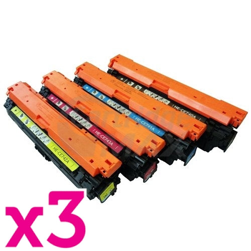 3 sets of 4 Pack HP CE740A-CE743A (307A) Generic Toner Cartridges [3BK,3C,3M,3Y]