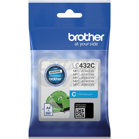 Brother LC-432C Original Cyan Ink Cartridge
