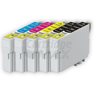 5 Pack Generic Epson 220XL (C13T294192-C13T294492) High Yield Ink Combo [2BK,1C,1M,1Y]