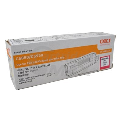OKI Original C5850/C5950/MC560 Magenta Toner Cartridge-6,000 pages (43865726)