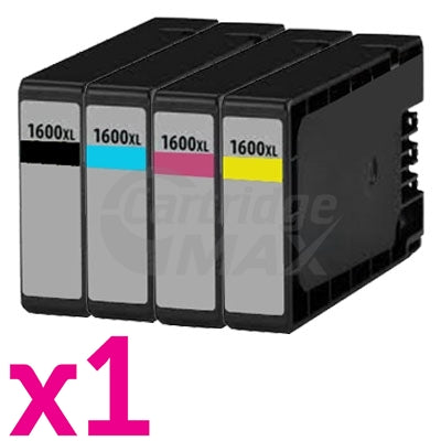 4 Pack Canon PGI-1600XL Generic High Yield Ink Cartridge [1BK,1C,1M,1Y]