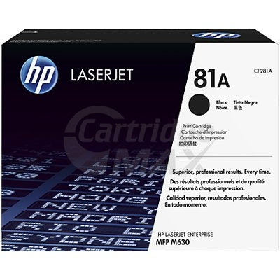 1 x HP CF281A (81A) Original Black Toner Cartridge - 10,500 Pages