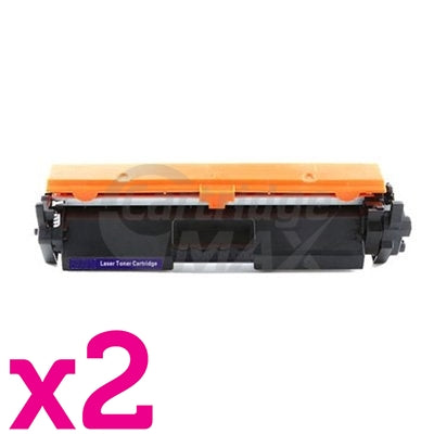 2 x HP CF217A (17A) Generic Black Toner Cartridge - 1,600 Pages