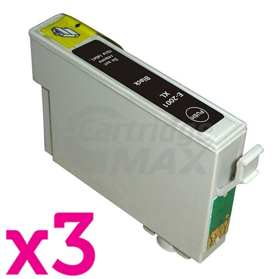 3 x Epson 200XL (C13T201192) Generic Black High Yield Inkjet Cartridge