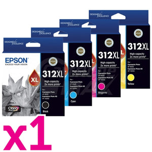 4 Pack Epson 312XL Original High Yield Inkjet Cartridge Combo [1BK,1C,1M,1Y]