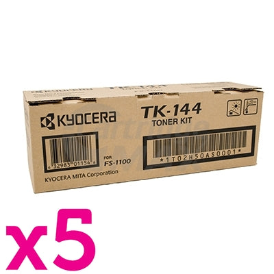 5 x Original Kyocera TK-144 Black Toner Cartridge FS