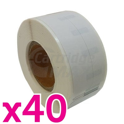 40 x Dymo SD99017 / S0722460 Generic White Label Roll 12mm x 50mm - 220 labels per roll