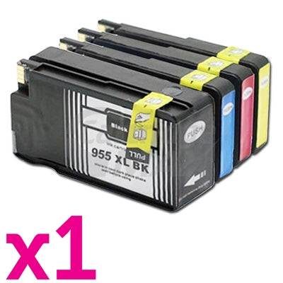 4 Pack HP 955XL Generic High Yield Inkjet Combo L0S63AA - L0S72AA [1BK,1C,1M,1Y]