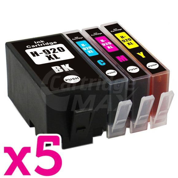 5 sets of 4 Pack HP 920XL Generic High Yield Inkjet Cartridges CD972AA-CD975AA [5BK,5C,5M,5Y]