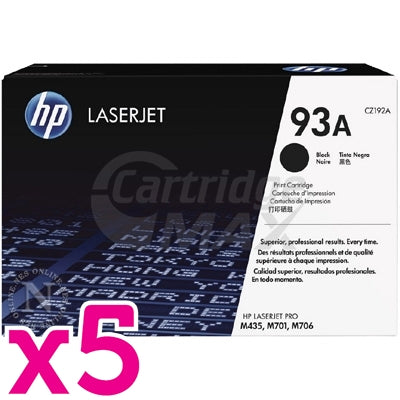 5 x HP 93A CZ192A Original Toner Cartridge