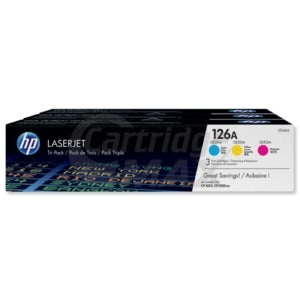 HP CF341 (126A) Original [CMY Tri Pack] Toner Cartridge  - 1,200 Pages