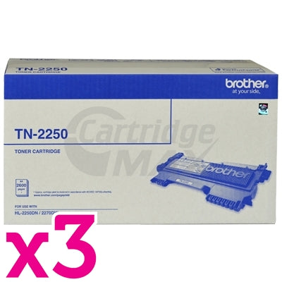 3 x Brother TN-2250 Original Toner Cartridge