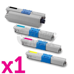 4 Pack Generic OKI MC562,C511,C531 Toner Cartridges (44973552, 44469725-727)